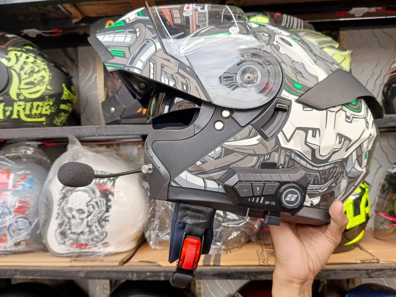 Bluetooth Helmet Built-in Wireless Speaker Microphone