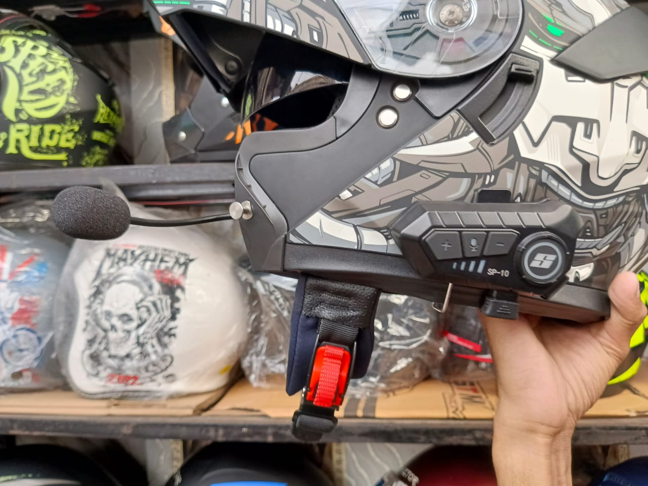 Bluetooth Helmet Built-in Wireless Speaker Microphone