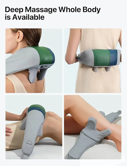 Wireless Shiatsu 4D Neck Massager with Heat – Expert Kneading for Pain Relief