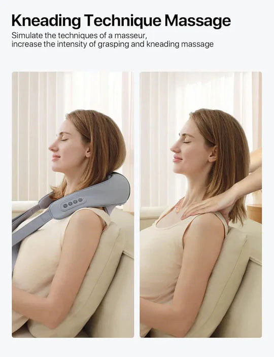 Wireless Shiatsu 4D Neck Massager with Heat – Expert Kneading for Pain Relief