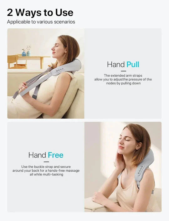 Wireless Shiatsu 4D Neck Massager with Heat – Expert Kneading for Pain Relief