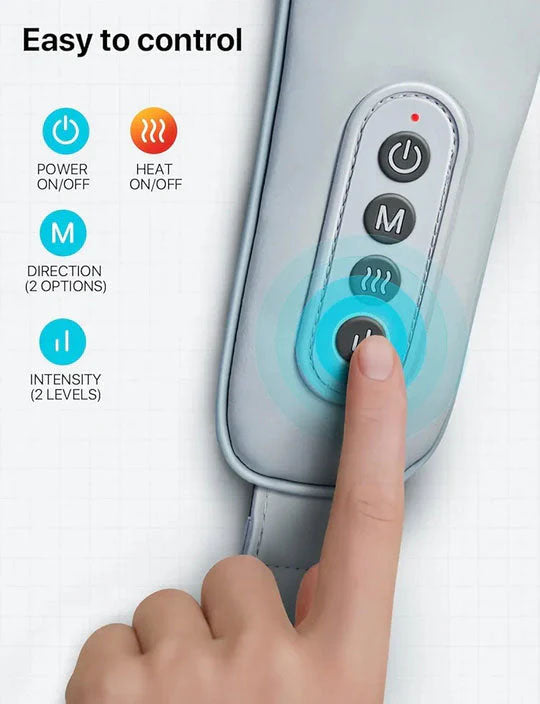 Wireless Shiatsu 4D Neck Massager with Heat – Expert Kneading for Pain Relief