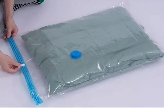 Vacuum Storage Bags (5 Pack) with Hand Pump – Space Saver Bags for Clothes, Bedding, Comforters, Pillows & Travel