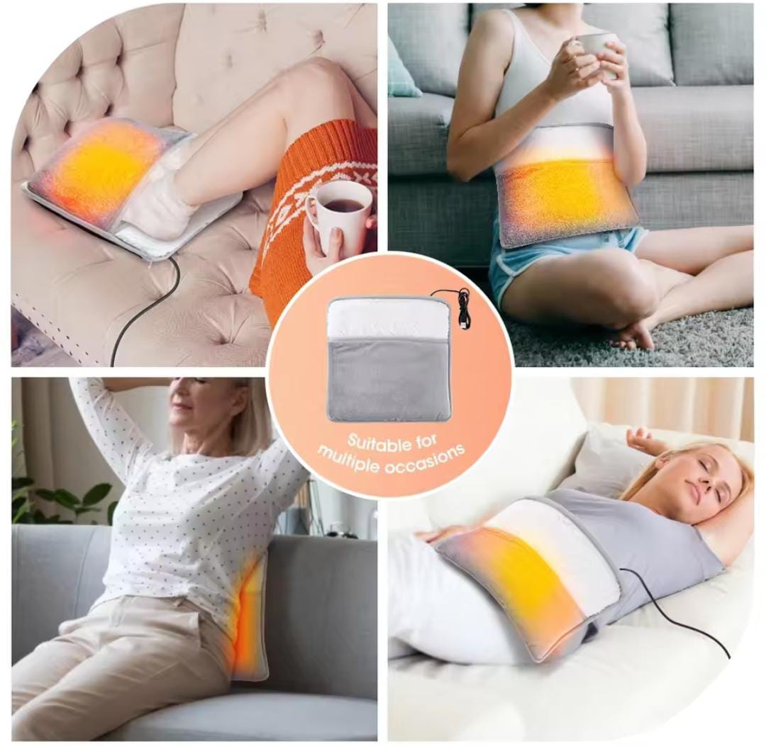 Electric Foot Heating Pad – USB Rechargeable Plush Foot Warmer, Washable Soft Heater for Home & Office