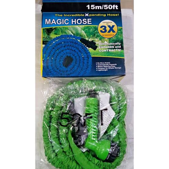 50FT Expandable Garden Hose – Magic Flexible Water Hose with Spray Nozzle, Lightweight & Leak-Proof for Lawn, Car Wash & Outdoor Watering