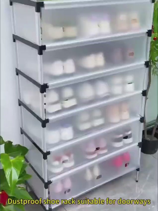 Dustproof Steel Shoes Rack